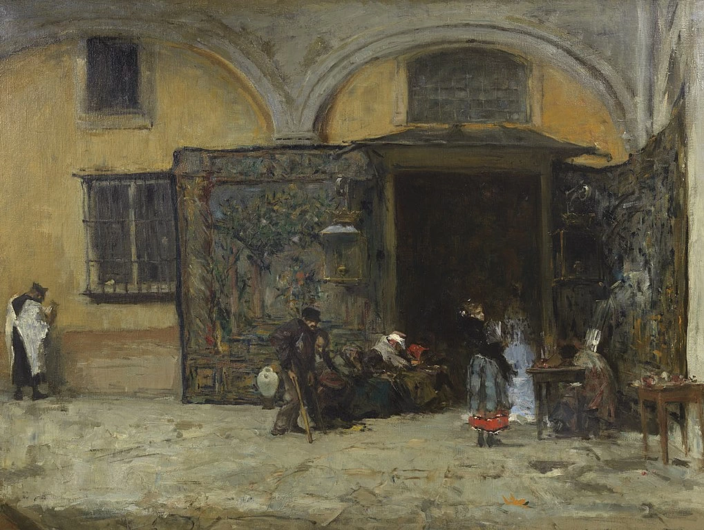 Il portico della chiesa di San Ginés a Madrid, 1868